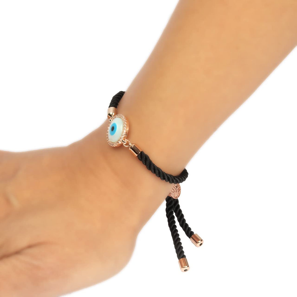 Evil Eye Bracelet Black String Kabbalah Protection Handmade Adjustable Rope Cord Thread Friendship Bracelets